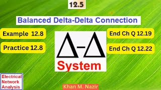 Balanced DeltaDelta Connection  Example 124  Practice Problem124  ENA 125 English [upl. by Hannahsohs]