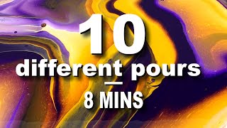 10 Different Fluid Painting Techniques  Acrylic Pouring Art Compilation no 3 [upl. by Rinee521]