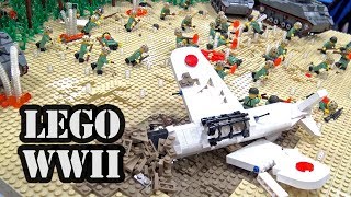 LEGO WWII Battle of Peleliu Airfield  BrickFair Virginia 2018 [upl. by Anidnamra]