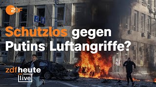 Raketenangriffe auf Zivilisten in Kiew  ZDFheute live [upl. by Eneleuqcaj]