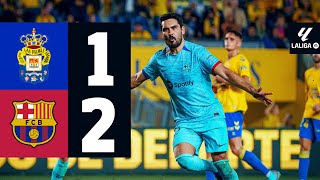 LAS PALMAS 1 vs 2 FC BARCELONA  LALIGA 202324 MD19 [upl. by Htenywg]