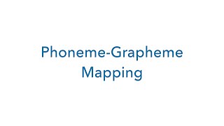 PhonemeGrapheme Mapping [upl. by Yeniffit]