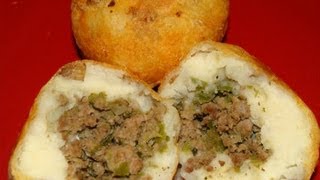 Rellenos de Papa Recipe  Puerto Rican Stuffed Potatoes [upl. by Adnofal]