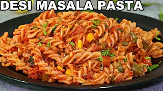 Desi Masala Pasta  Indian Style Pasta Recipe  Quick Masala Pasta Recipe [upl. by Ajiam740]