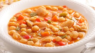 Garbanzos con Pollo  Receta muy fácil y deliciosa [upl. by Sido297]