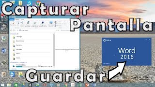 Como capturar pantalla y guardar ventana de PC [upl. by Naicul]