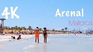 4K⛱Arenal Beach Playa de Palma Mallorca 2021August [upl. by Margarita362]