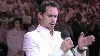 Marc Anthony Sings US National Anthem Star Spangled Banner [upl. by Bogusz]