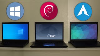 Windows 10 vs Debian vs Arch Linux EndeavourOS  Speed Test [upl. by Eugenio]