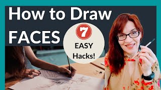 How to Draw a Face for Beginners 7 EASY Hacks [upl. by Eeleak]