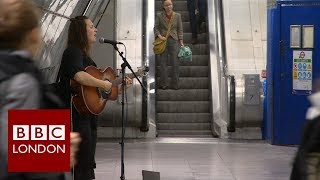 Busking on the London Underground – BBC London News [upl. by Enelyahs]