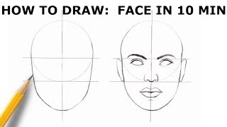 HOW TO DRAW FACE  Basic Proportion [upl. by Ttelracs246]