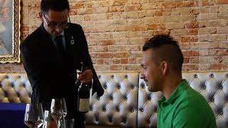 Sommeliers Teach Proper bottle service quotSparkling and Still Winequot [upl. by Retrop]