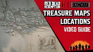 RED DEAD REDEMPTION 2 · ALL TREASURE MAPS Locations Video Guide Explorer Challenge  【XCV】 [upl. by Emmalyn516]