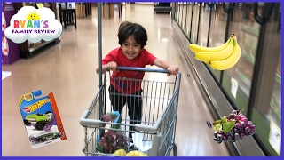 Kid Size Grocery Shopping trip and learn how to count Ryans Family Review [upl. by Hoashis]