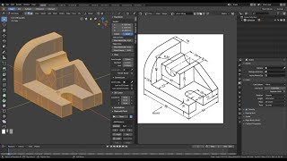 Blender 28 Modélisation dune pièce technique [upl. by Aimal]