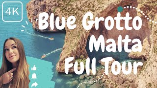 Blue Grotto Malta  FULL 4K [upl. by Adia]