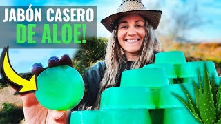 🌿🧼Jabón Artesanal con ALOE │para Acné Arrugas o Rojeces │Antibacterial │RINDE MUCHISIMO🧼 [upl. by Zinn]