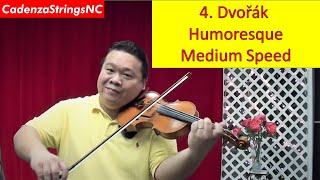 Humoresque  Medium Speed Play Along  Suzuki Violin Book 3 [upl. by Ailecec]