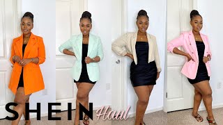 SHEIN SPRING BLAZER HAUL  TRY ON HAUL  2023 [upl. by Chow]