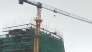 Tower Crane Failure in the Wind [upl. by Rebeka]