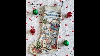 CROSS STITCH STOCKING HOW TO FINISH [upl. by Siro787]