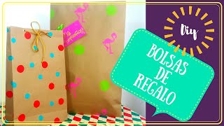 ¿CÓMO HACER BOLSAS DE REGALO  HAZ TU PROPIO PAPEL DE REGALO [upl. by Akapol]