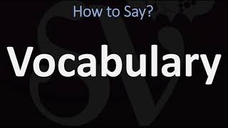 How to Pronounce Vocabulary CORRECTLY [upl. by Nollat]