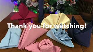 10 Basic Table Napkin Fold by Highestia G Caparas [upl. by Angle]