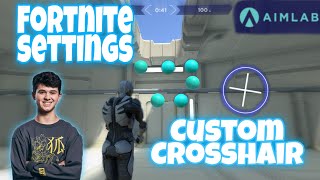 Aim lab  How To Put Fortnite Settings Into Aimlab Custom Crosshair Tips [upl. by Ahsinra]