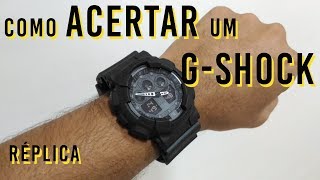 Como Acertar Horas de um G Shock Réplica GA100110 [upl. by Eiliah]