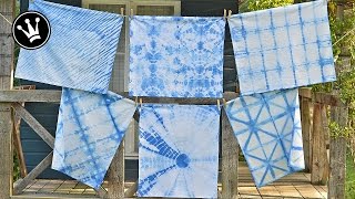 DIY Shibori Färbetechnik  Batiken  Stoff färben  Geschirrtücher batiken  HowTo [upl. by Nonnahs404]