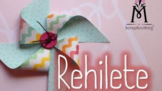 Cómo hacer rehiletes con papelPaper pinwheels [upl. by Ahtnahc508]