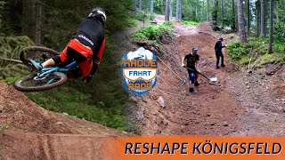 RESHAPE DROP KÖNIGSFELD  JUMPLINE  FLOWLINE  Trailbuilding timelapse [upl. by Giustina]