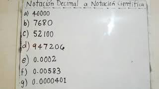 Notación Decimal a Notación Científica [upl. by Ahsercel]