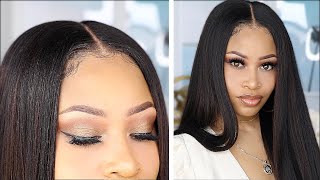 TRULY BEGINNER 5MIN LACE WIG INSTALL no glue [upl. by Naiva377]