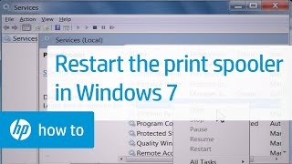 Restart the Print Spooler in Windows 7  HP [upl. by Teddy348]