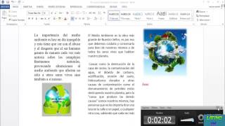 TUTORIAL DE COMO HACER UN TRIPTICO EN WORD 2016 [upl. by Darrick737]