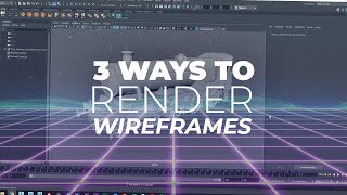 3 Ways to Render Wireframes in Maya [upl. by Eicram]