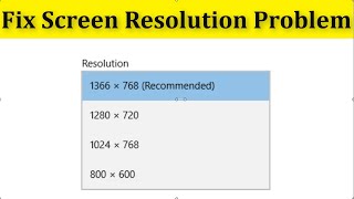 How To Fix Screen Resolution Problem Windows 10  Bad Screen Resolution Windows 10 [upl. by Refinnaej]