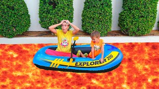 The Floor is lava and more kids videos with animation Vlad and Niki [upl. by Broeder]