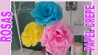 Como hacer flores de papel crepe facil y rapido [upl. by Kwapong]