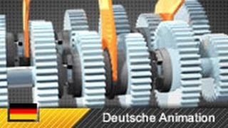 Motorradgetriebe  Schaltklauengetriebe mit Schaltwalze Animation [upl. by Ecraep]