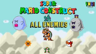 All Enemies in Super Mario Construct [upl. by Yablon842]