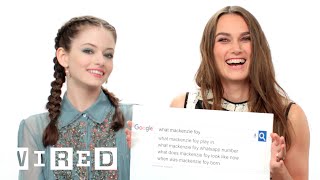 Keira Knightley amp Mackenzie Foy Answer the Webs Most Searched Questions  WIRED [upl. by Niabi465]