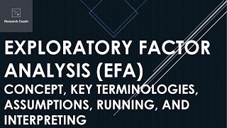 Exploratory Factor Analysis EFA Concept Key Terminologies Assumptions Running Interpreting [upl. by Walling729]