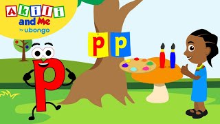 Learn Letter P  The Alphabet with Akili  Cartoons for Preschoolers [upl. by Vittorio]