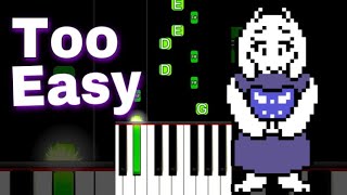 Undertale OST 085  Fallen Down  EASY Piano Tutorial Shorts [upl. by Wescott]