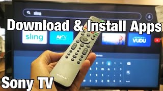 Sony Smart TV How to Download  Install Apps Android TV [upl. by Anyat]