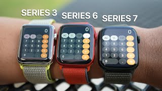 Apple Watch Series 7 Review Series 3 vs Series 6 vs Series 7 Should You Upgrade [upl. by Brace]